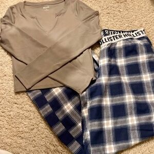 Hollister pj pant with matching Henley